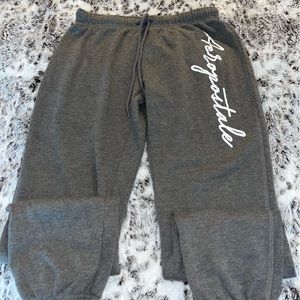 gray aeropostel low rise sweats in size small
